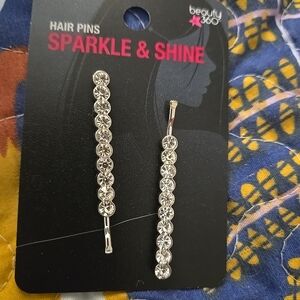 Brand New Beauty 360 Sparkle & Shine Set of 2 Rhinestone Hair Pins